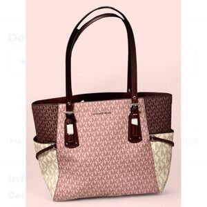 Michael Kors Never Been Used Pink and Cream Tote with Structure Design